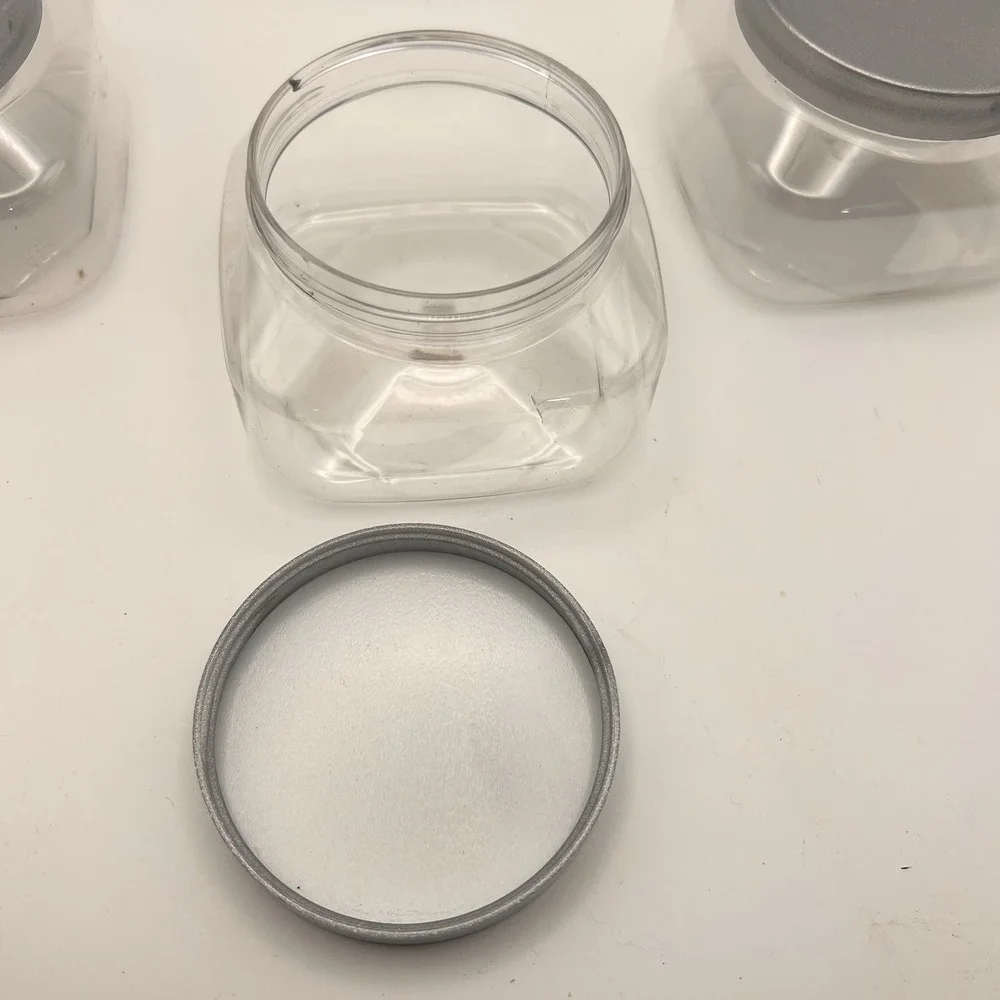 3-Piece Leak-Proof Square Travel Jars - Perfect for Makeup Beauty Essentials 8oz